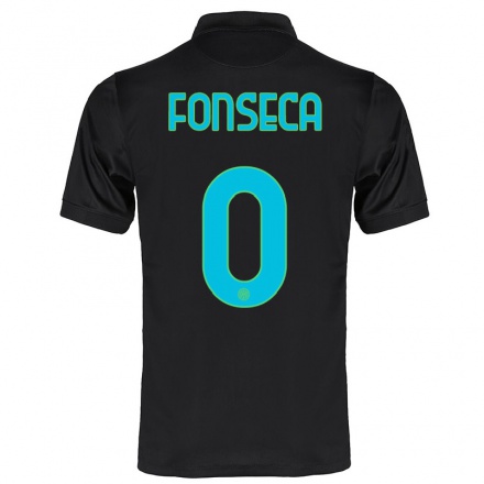Kinder Fußball Matias Fonseca #0 Schwarz Ausweichtrikot Trikot 2021/22 T-shirt