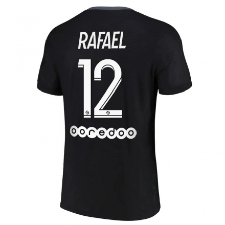 Kinder Fußball Rafinha #12 Schwarz Ausweichtrikot Trikot 2021/22 T-shirt