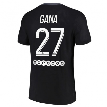 Kinder Fußball Idrissa Gueye #27 Schwarz Ausweichtrikot Trikot 2021/22 T-Shirt