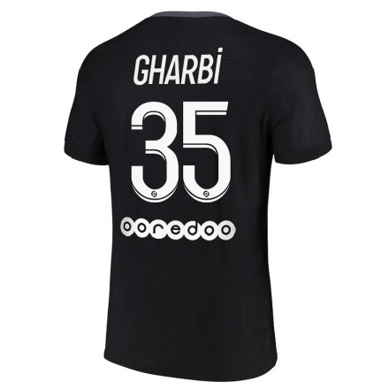 Kinder Fußball Ismael Gharbi #35 Schwarz Ausweichtrikot Trikot 2021/22 T-shirt