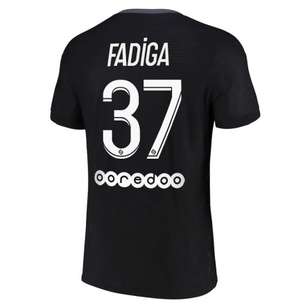 Kinder Fußball Bandiougou Fadiga #37 Schwarz Ausweichtrikot Trikot 2021/22 T-Shirt