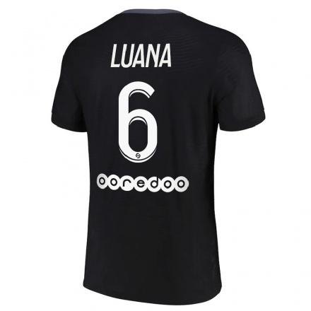Kinder Fußball Luana #6 Schwarz Ausweichtrikot Trikot 2021/22 T-Shirt