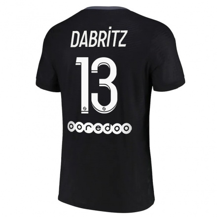 Kinder Fußball Sara Dabritz #13 Schwarz Ausweichtrikot Trikot 2021/22 T-shirt