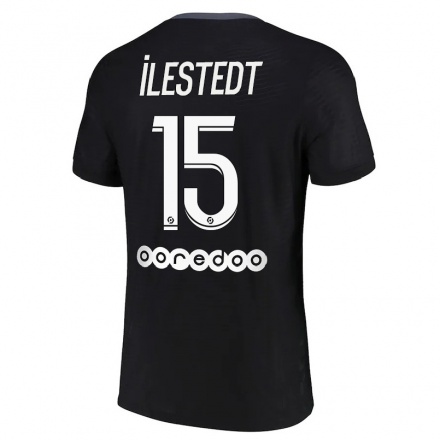 Kinder Fußball Amanda Ilestedt #15 Schwarz Ausweichtrikot Trikot 2021/22 T-Shirt