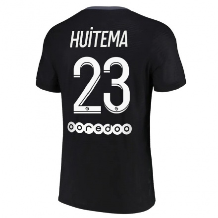 Kinder Fußball Jordyn Huitema #23 Schwarz Ausweichtrikot Trikot 2021/22 T-Shirt