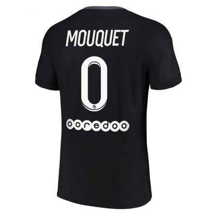 Kinder Fußball Louis Mouquet #0 Schwarz Ausweichtrikot Trikot 2021/22 T-Shirt