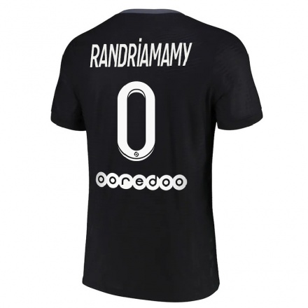 Kinder Fußball Mathyas Randriamamy #0 Schwarz Ausweichtrikot Trikot 2021/22 T-Shirt
