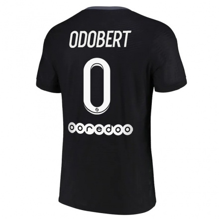 Kinder Fußball Wilson Odobert #0 Schwarz Ausweichtrikot Trikot 2021/22 T-shirt