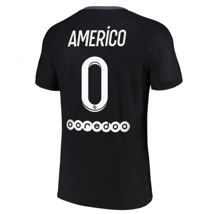 Kinder Fußball Jouvence Americo #0 Schwarz Ausweichtrikot Trikot 2021/22 T-Shirt