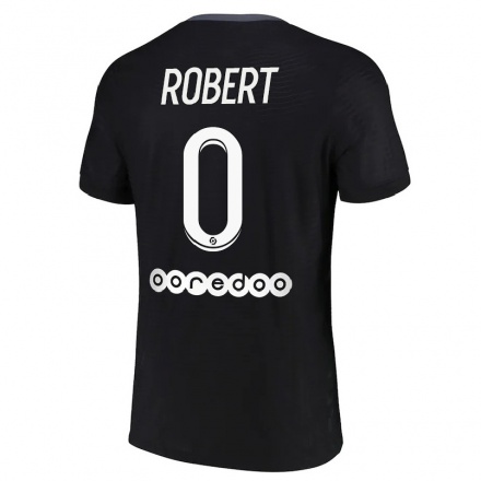 Kinder Fußball Laure Robert #0 Schwarz Ausweichtrikot Trikot 2021/22 T-Shirt