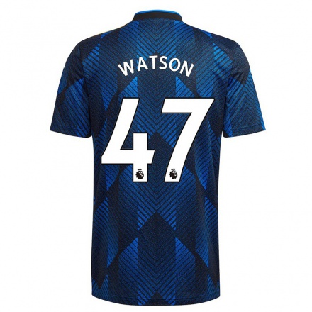 Kinder Fußball Polly Watson #47 Dunkelblau Ausweichtrikot Trikot 2021/22 T-Shirt