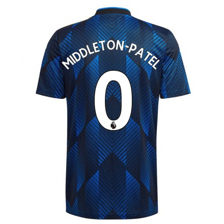 Kinder Fußball Safia Middleton-Patel #0 Dunkelblau Ausweichtrikot Trikot 2021/22 T-Shirt