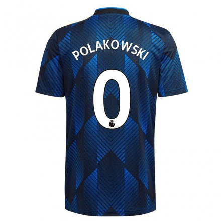 Kinder Fußball Daniel Polakowski #0 Dunkelblau Ausweichtrikot Trikot 2021/22 T-shirt