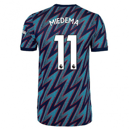 Kinder Fußball Vivianne Miedema #11 Blau Schwarz Ausweichtrikot Trikot 2021/22 T-Shirt