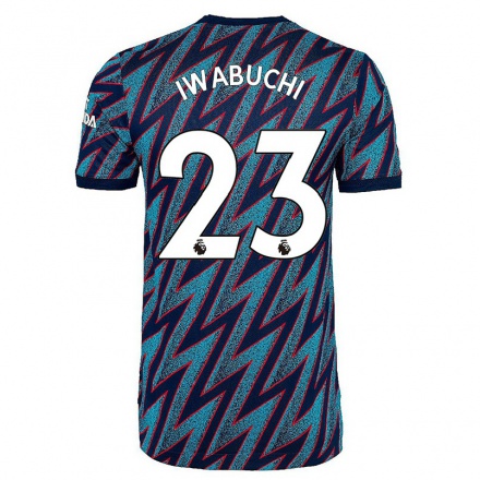 Kinder Fußball Mana Iwabuchi #23 Blau Schwarz Ausweichtrikot Trikot 2021/22 T-Shirt