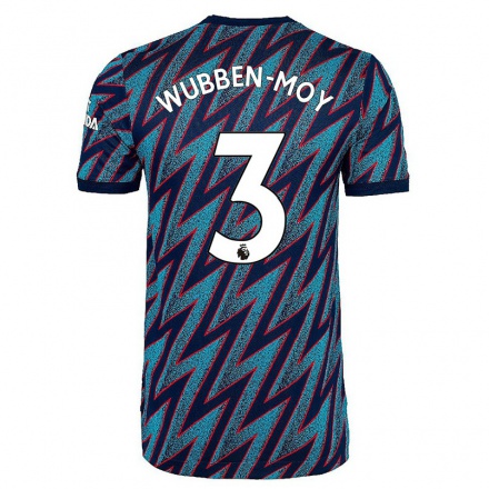 Kinder Fußball Lotte Wubben-moy #3 Blau Schwarz Ausweichtrikot Trikot 2021/22 T-shirt