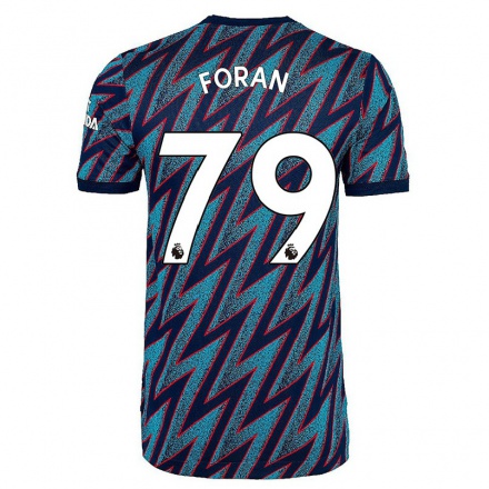 Kinder Fußball Taylor Foran #79 Blau Schwarz Ausweichtrikot Trikot 2021/22 T-shirt