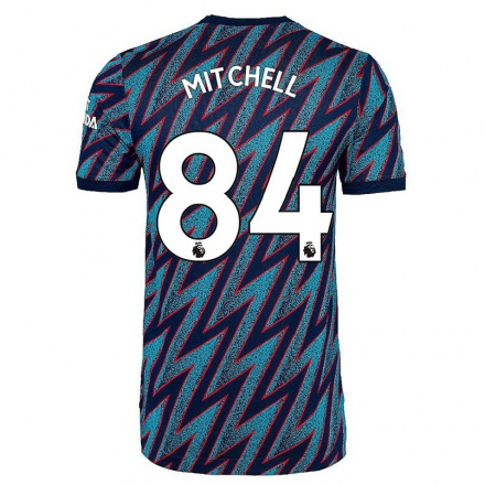Kinder Fußball Remy Mitchell #84 Blau Schwarz Ausweichtrikot Trikot 2021/22 T-shirt