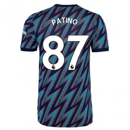 Kinder Fußball Charlie Patino #87 Blau Schwarz Ausweichtrikot Trikot 2021/22 T-shirt