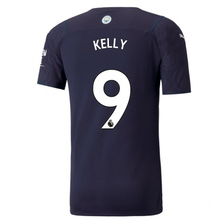 Kinder Fußball Chloe Kelly #9 Dunkelblau Ausweichtrikot Trikot 2021/22 T-Shirt