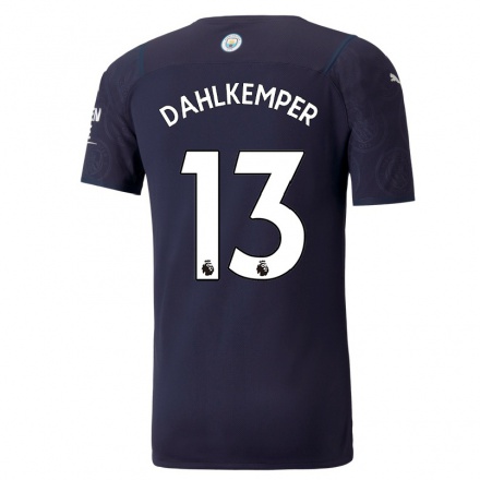 Kinder Fußball Abby Dahlkemper #13 Dunkelblau Ausweichtrikot Trikot 2021/22 T-shirt