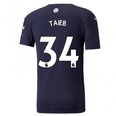 Kinder Fußball Karima Benameur Taieb #34 Dunkelblau Ausweichtrikot Trikot 2021/22 T-shirt