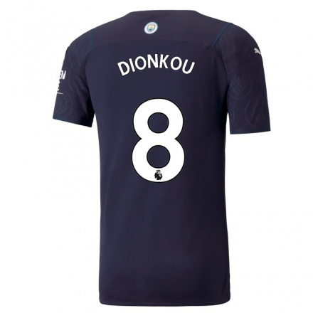 Kinder Fußball Alpha Dionkou #8 Dunkelblau Ausweichtrikot Trikot 2021/22 T-Shirt