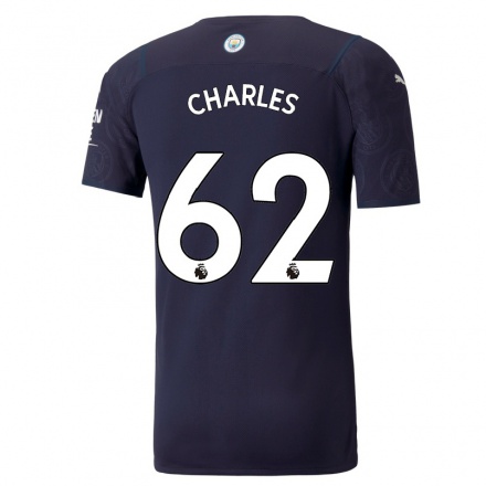 Kinder Fußball Shea Charles #62 Dunkelblau Ausweichtrikot Trikot 2021/22 T-Shirt