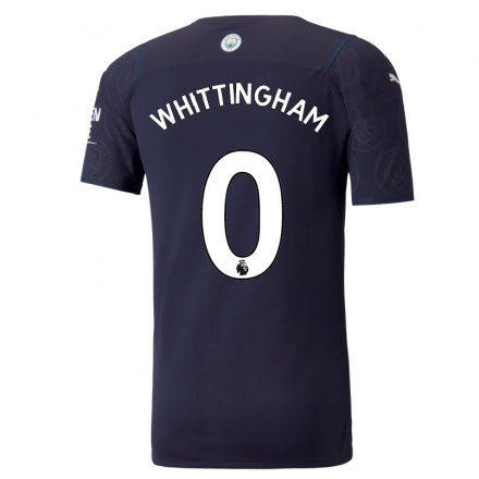 Kinder Fußball Matthew Whittingham #0 Dunkelblau Ausweichtrikot Trikot 2021/22 T-shirt