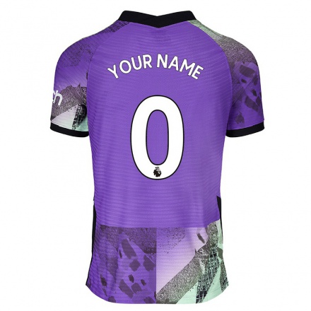 Kinder Fußball Ihren Namen #0 Violett Ausweichtrikot Trikot 2021/22 T-Shirt