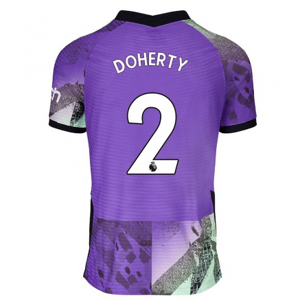 Kinder Fußball Matt Doherty #2 Violett Ausweichtrikot Trikot 2021/22 T-Shirt
