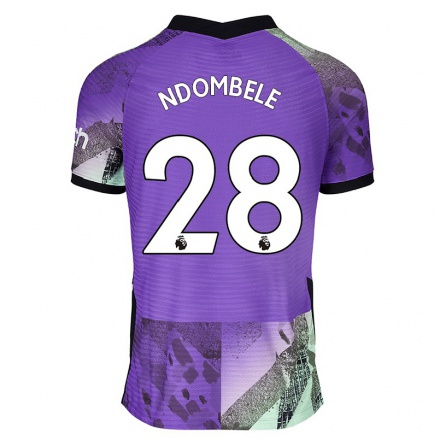 Kinder Fußball Tanguy Ndombele #28 Violett Ausweichtrikot Trikot 2021/22 T-shirt