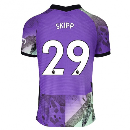 Kinder Fußball Oliver Skipp #29 Violett Ausweichtrikot Trikot 2021/22 T-Shirt