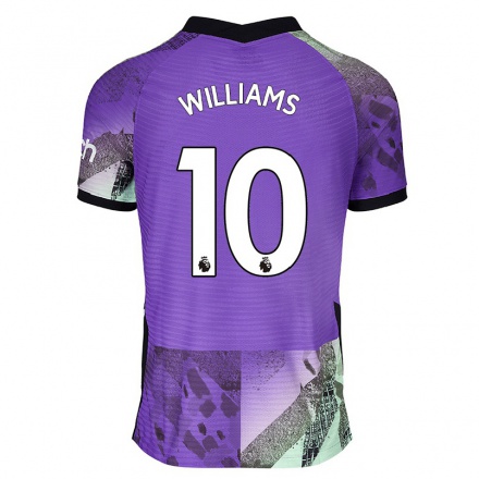 Kinder Fußball Rachel Williams #10 Violett Ausweichtrikot Trikot 2021/22 T-Shirt