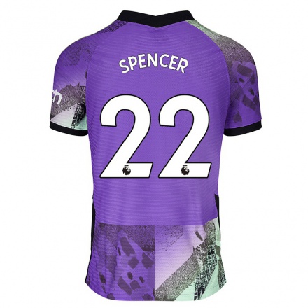 Kinder Fußball Rebecca Spencer #22 Violett Ausweichtrikot Trikot 2021/22 T-Shirt