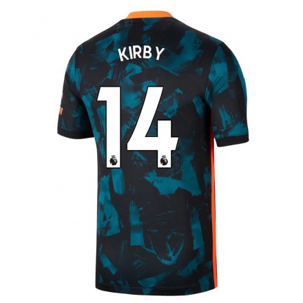 Kinder Fußball Fran Kirby #14 Dunkelblau Ausweichtrikot Trikot 2021/22 T-shirt