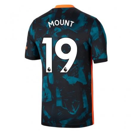 Kinder Fußball Mason Mount #19 Dunkelblau Ausweichtrikot Trikot 2021/22 T-Shirt