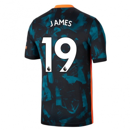 Kinder Fußball Lauren James #19 Dunkelblau Ausweichtrikot Trikot 2021/22 T-shirt