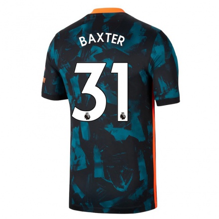 Kinder Fußball Nathan Baxter #31 Dunkelblau Ausweichtrikot Trikot 2021/22 T-shirt