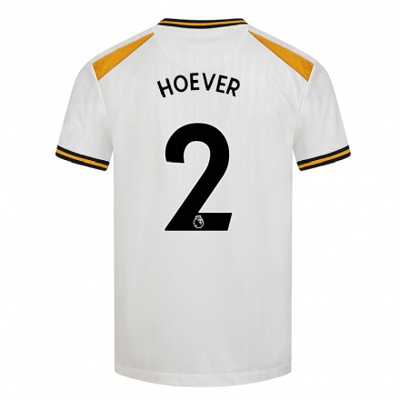 Kinder Fußball Ki-Jana Hoever #2 Weiß Gelb Ausweichtrikot Trikot 2021/22 T-Shirt