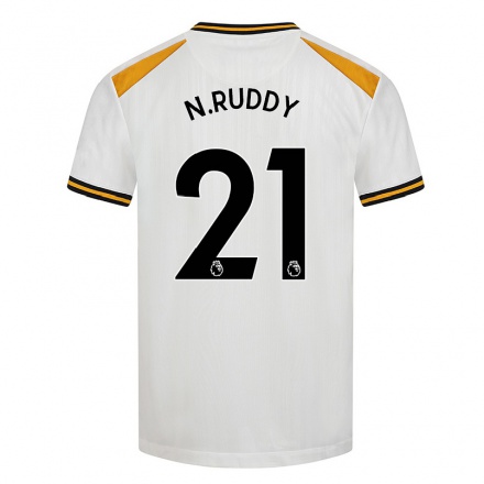 Kinder Fußball John Ruddy #21 Weiß Gelb Ausweichtrikot Trikot 2021/22 T-Shirt