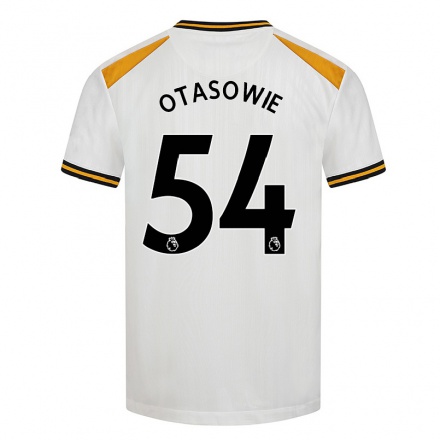 Kinder Fußball Owen Otasowie #54 Weiß Gelb Ausweichtrikot Trikot 2021/22 T-shirt