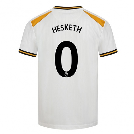 Kinder Fußball Owen Hesketh #0 Weiß Gelb Ausweichtrikot Trikot 2021/22 T-shirt