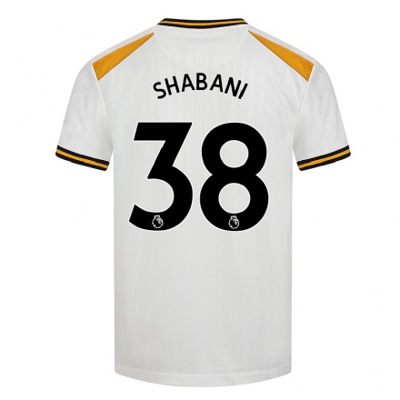 Kinder Fußball Meritan Shabani #38 Weiß Gelb Ausweichtrikot Trikot 2021/22 T-Shirt