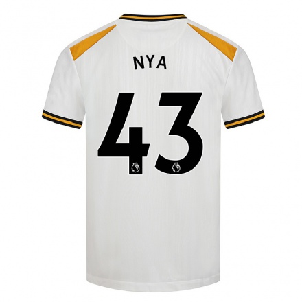 Kinder Fußball Raphael Nya #43 Weiß Gelb Ausweichtrikot Trikot 2021/22 T-Shirt