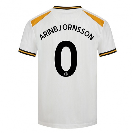 Kinder Fußball Palmi Rafn Arinbjornsson #0 Weiß Gelb Ausweichtrikot Trikot 2021/22 T-Shirt