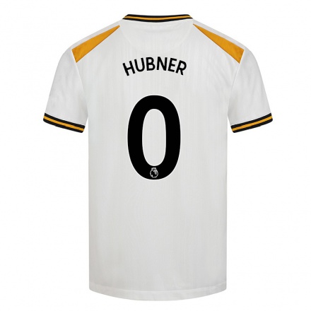 Kinder Fußball Justin Hubner #0 Weiß Gelb Ausweichtrikot Trikot 2021/22 T-Shirt