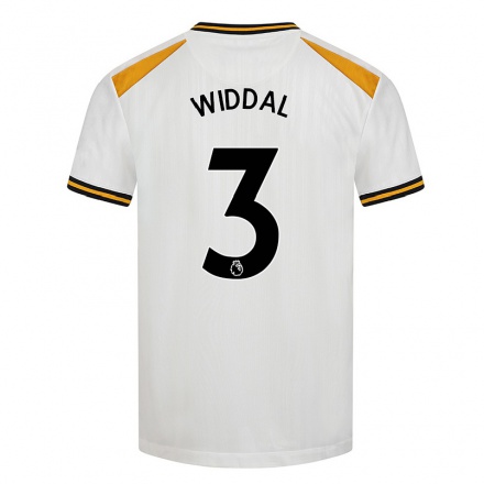 Kinder Fußball Natalie Widdal #3 Weiß Gelb Ausweichtrikot Trikot 2021/22 T-shirt
