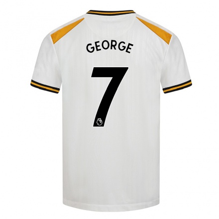 Kinder Fußball Tammi George #7 Weiß Gelb Ausweichtrikot Trikot 2021/22 T-Shirt