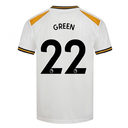 Kinder Fußball Lucy Green #22 Weiß Gelb Ausweichtrikot Trikot 2021/22 T-shirt